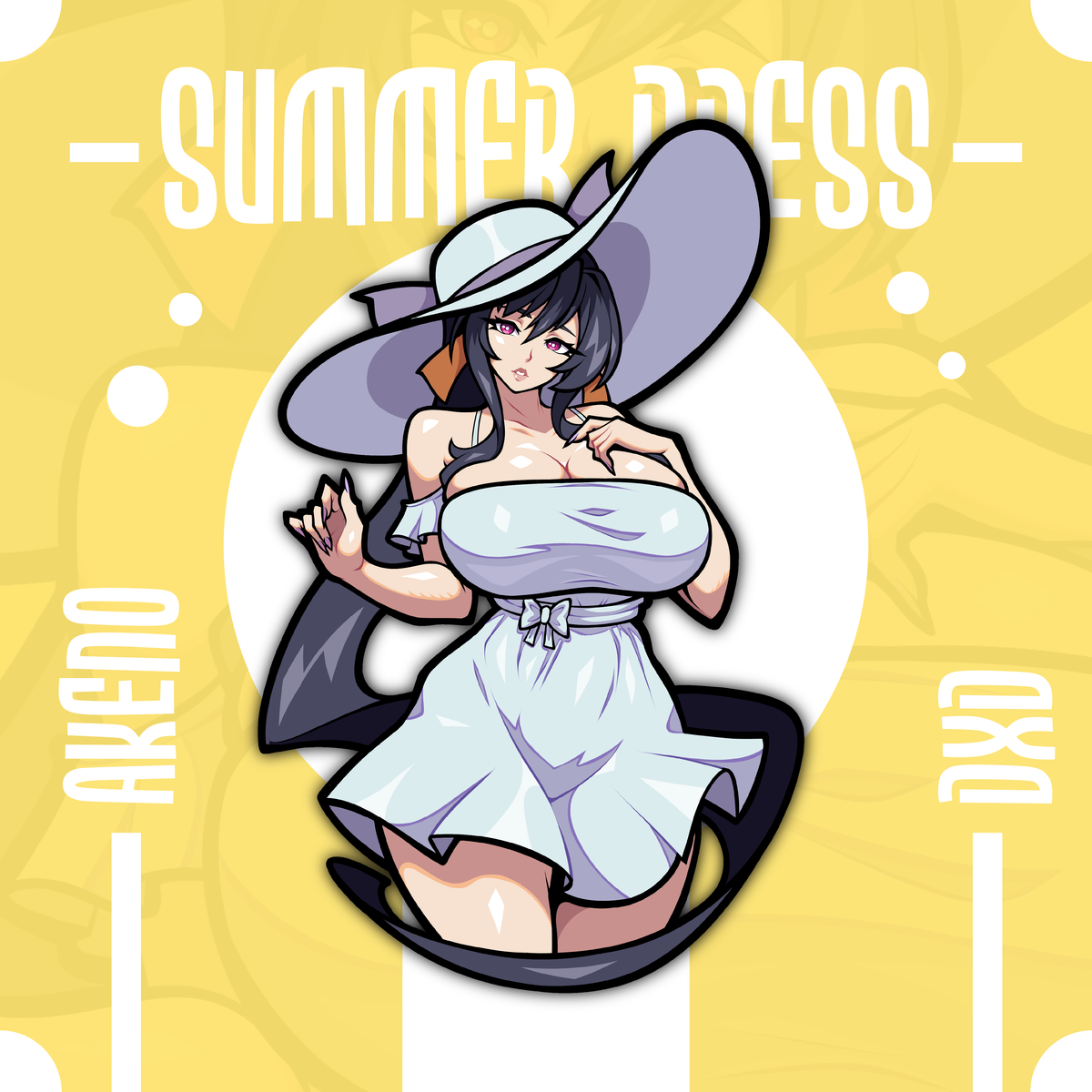 ✨ Sundress Series – Akeno (5” Sticker)
